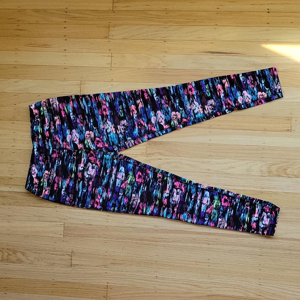 Macy's multicolored, full length workout tights. - Picture 3 of 3